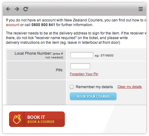 Book a Courier